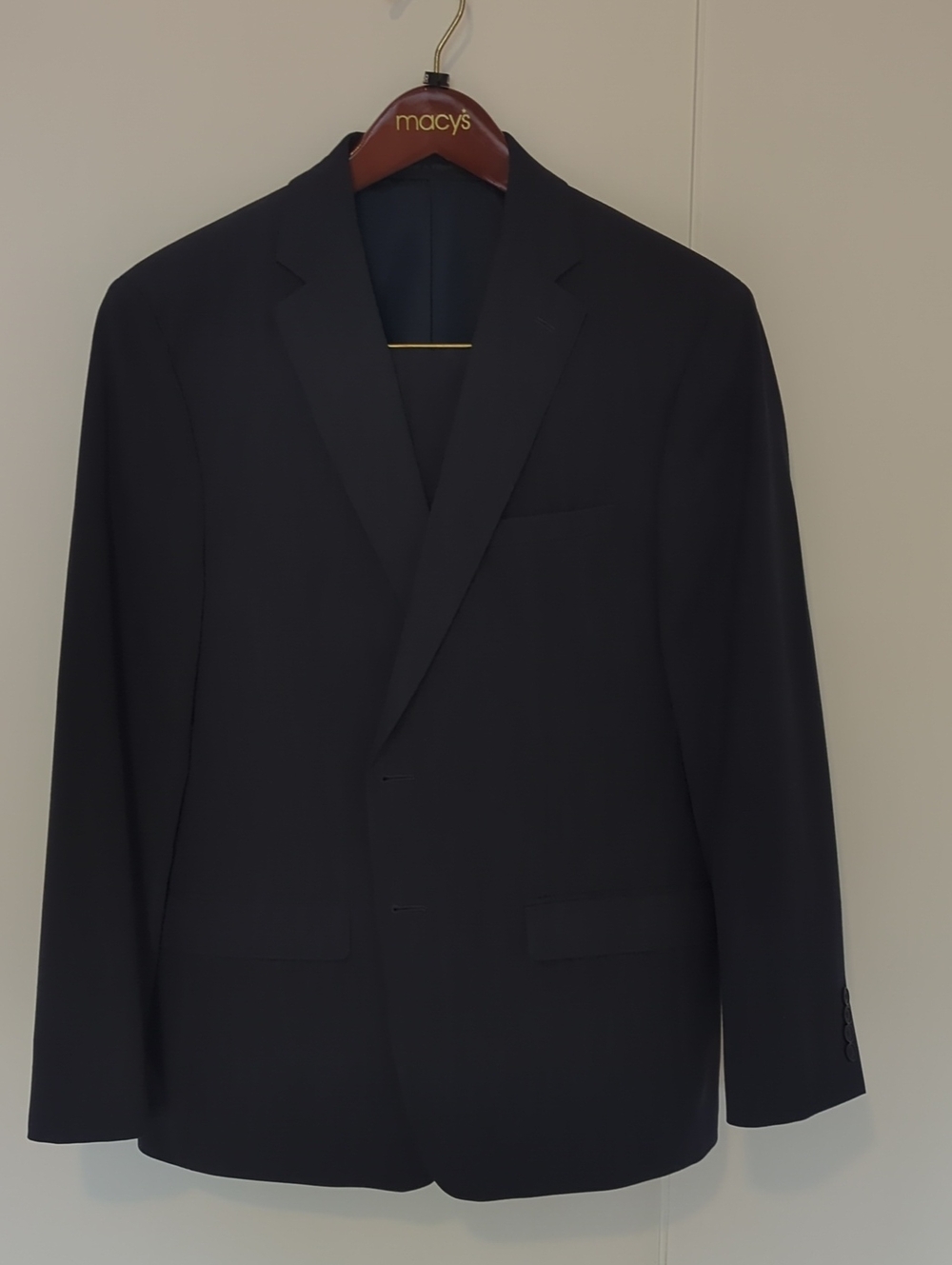 Macy's Men's Dark Navy Two-Button Suit Jacket